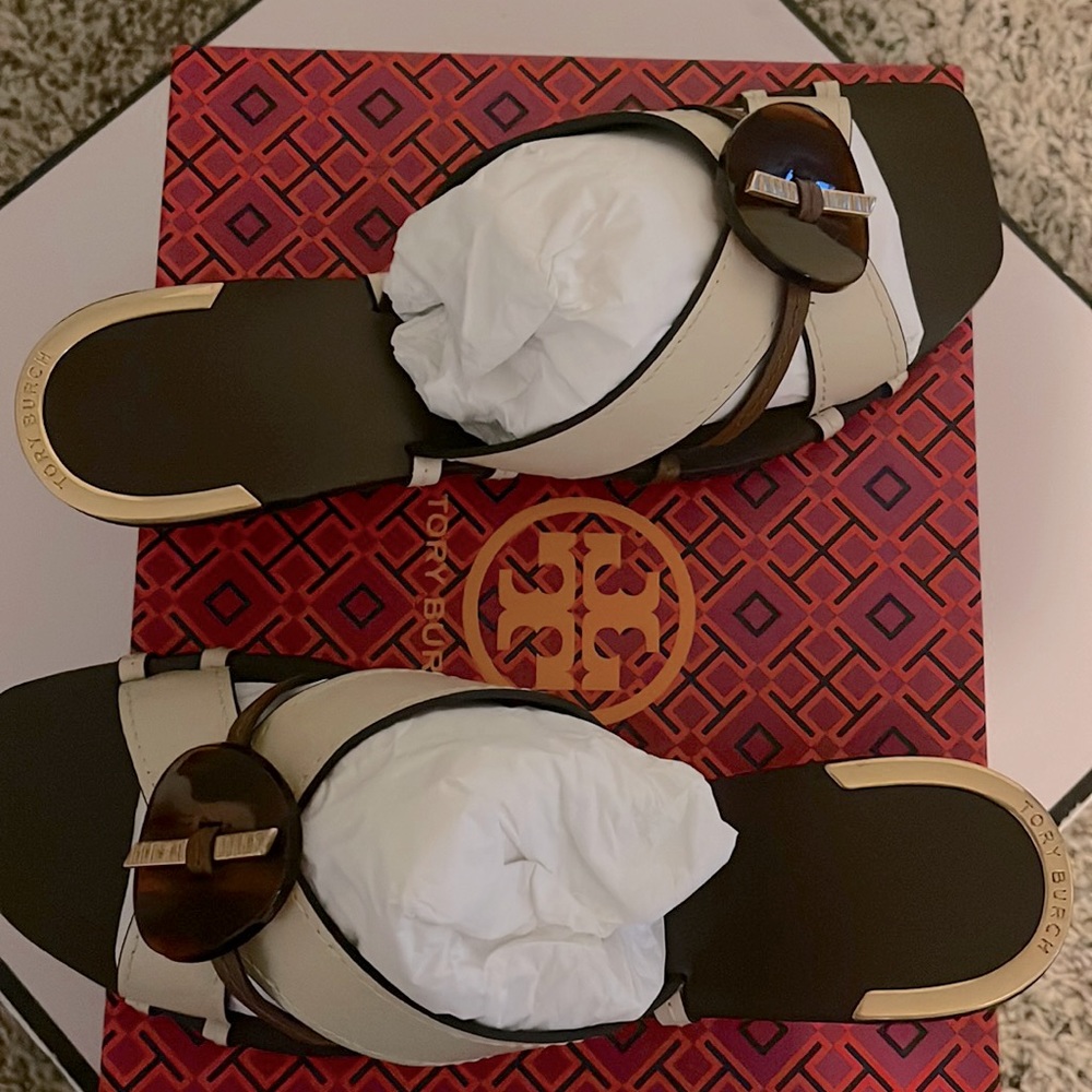 Brand new Tory Burch sandals .